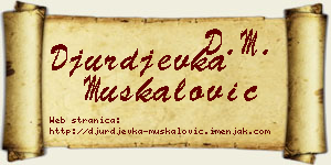 Đurđevka Muskalović vizit kartica